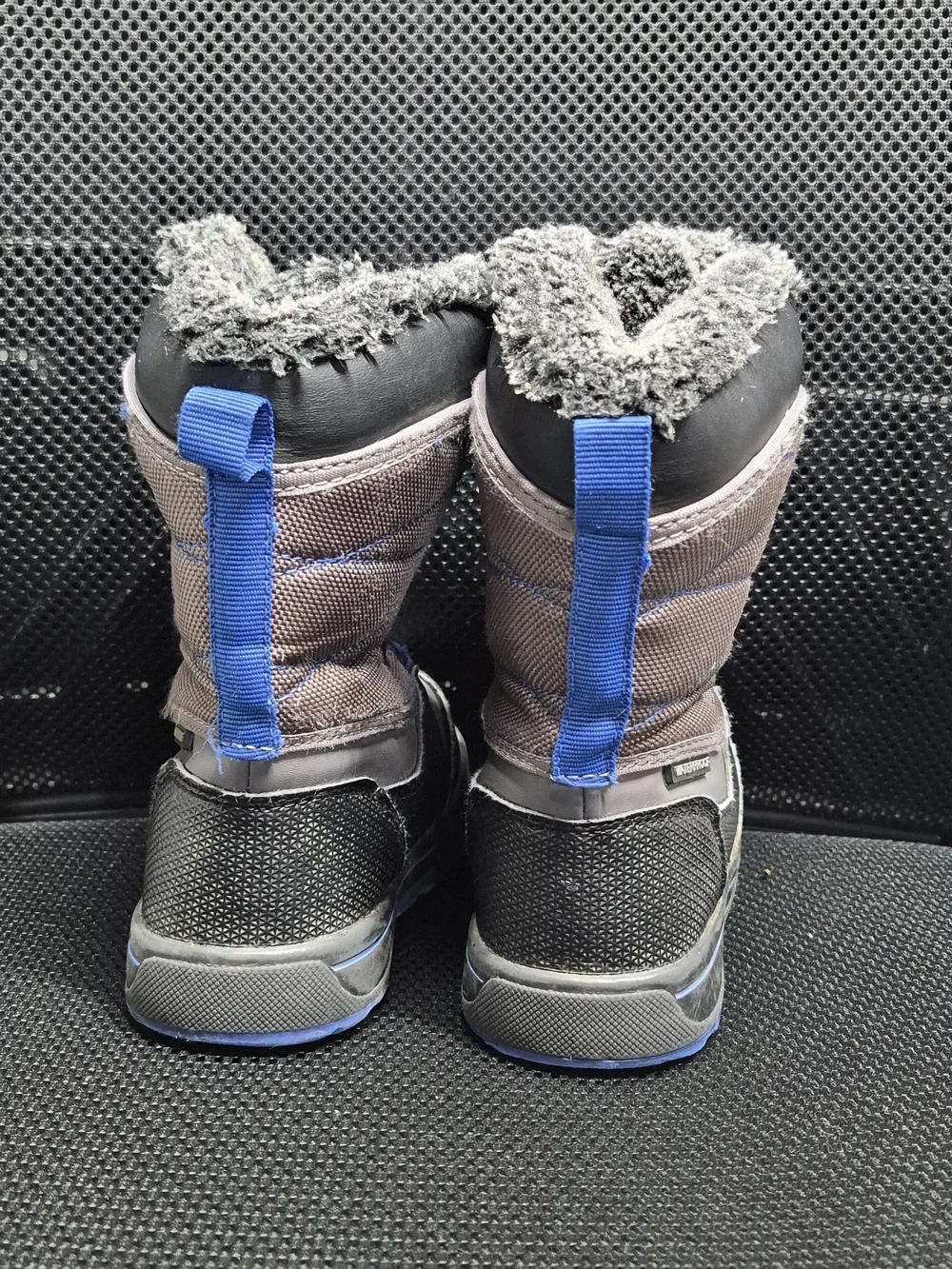 3M Thinsulate Gray and Blue Kids Winter Boots